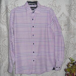 American Breed L Smart Shirt Lavender Stripe L/S Dress Shirt
